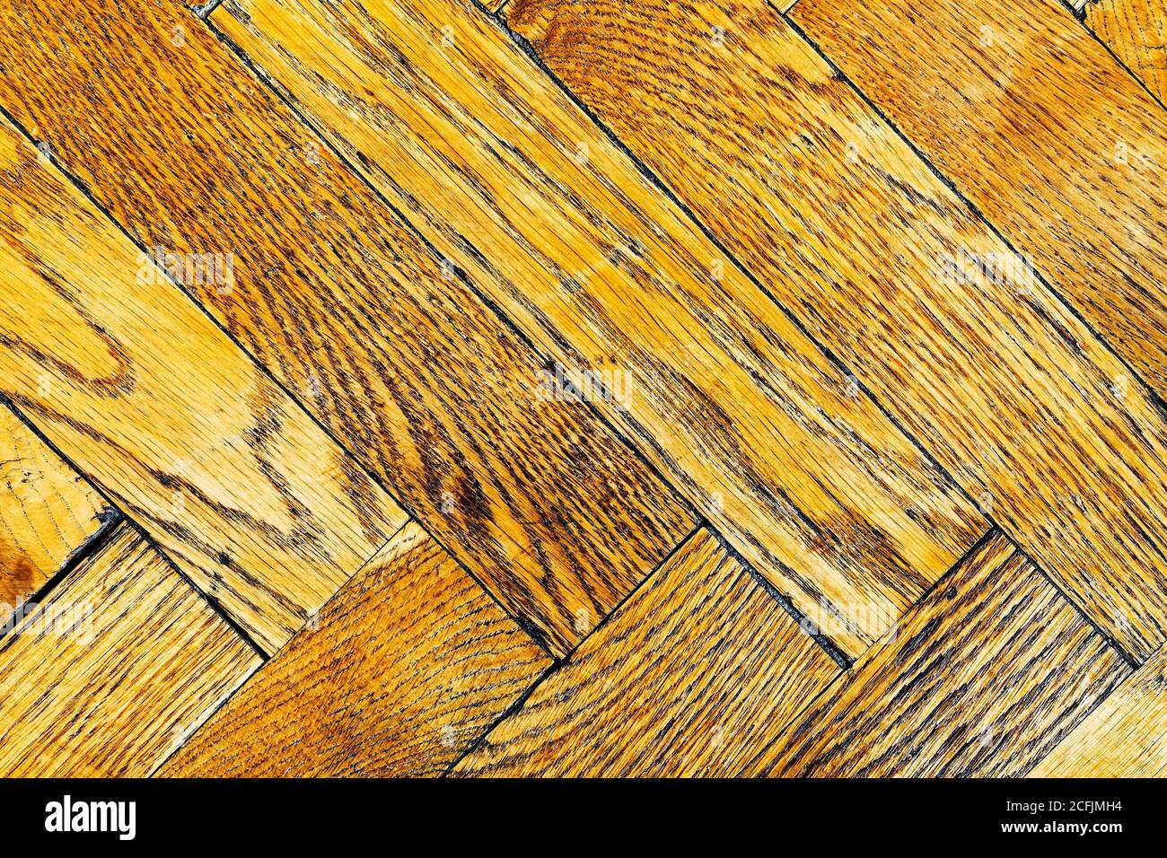 Antique parquet floor. Natural oak tree texture. Wooden background with