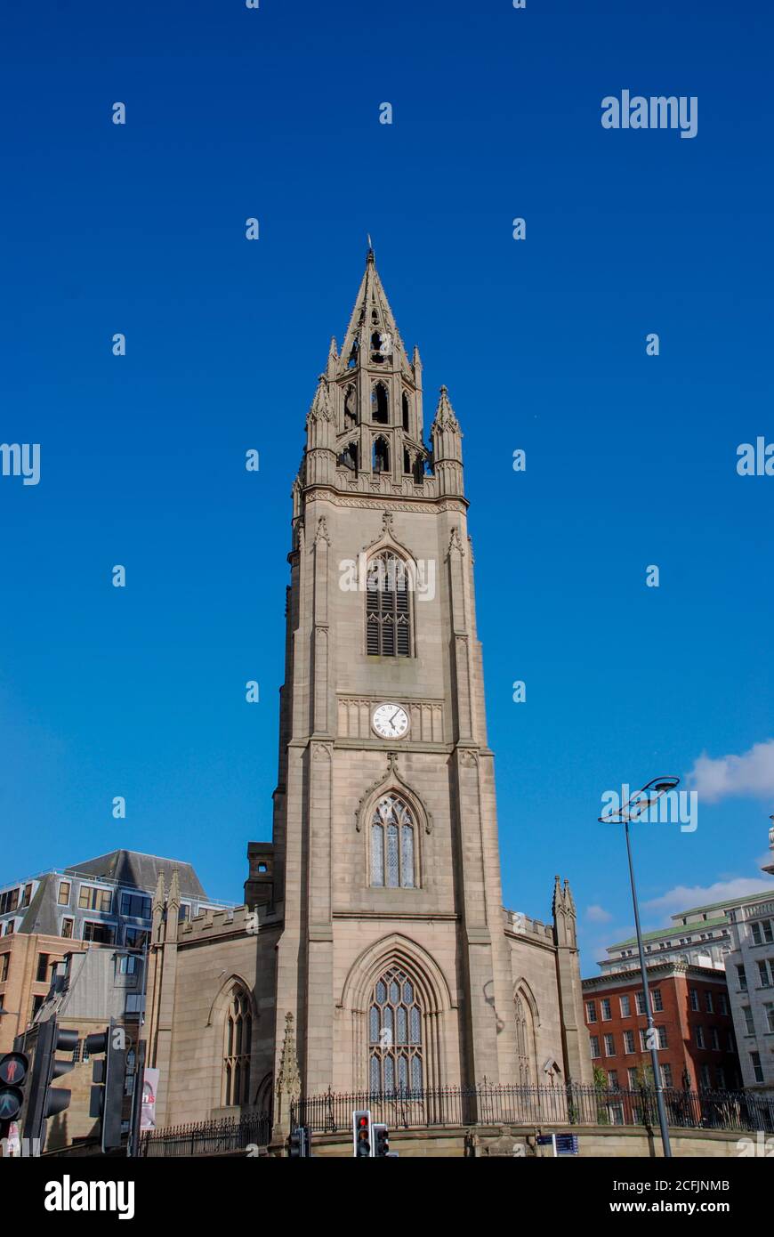 Parish Church of Our Lady and St Nicholas near the waterfront in Liverpool, UK Stock Photo