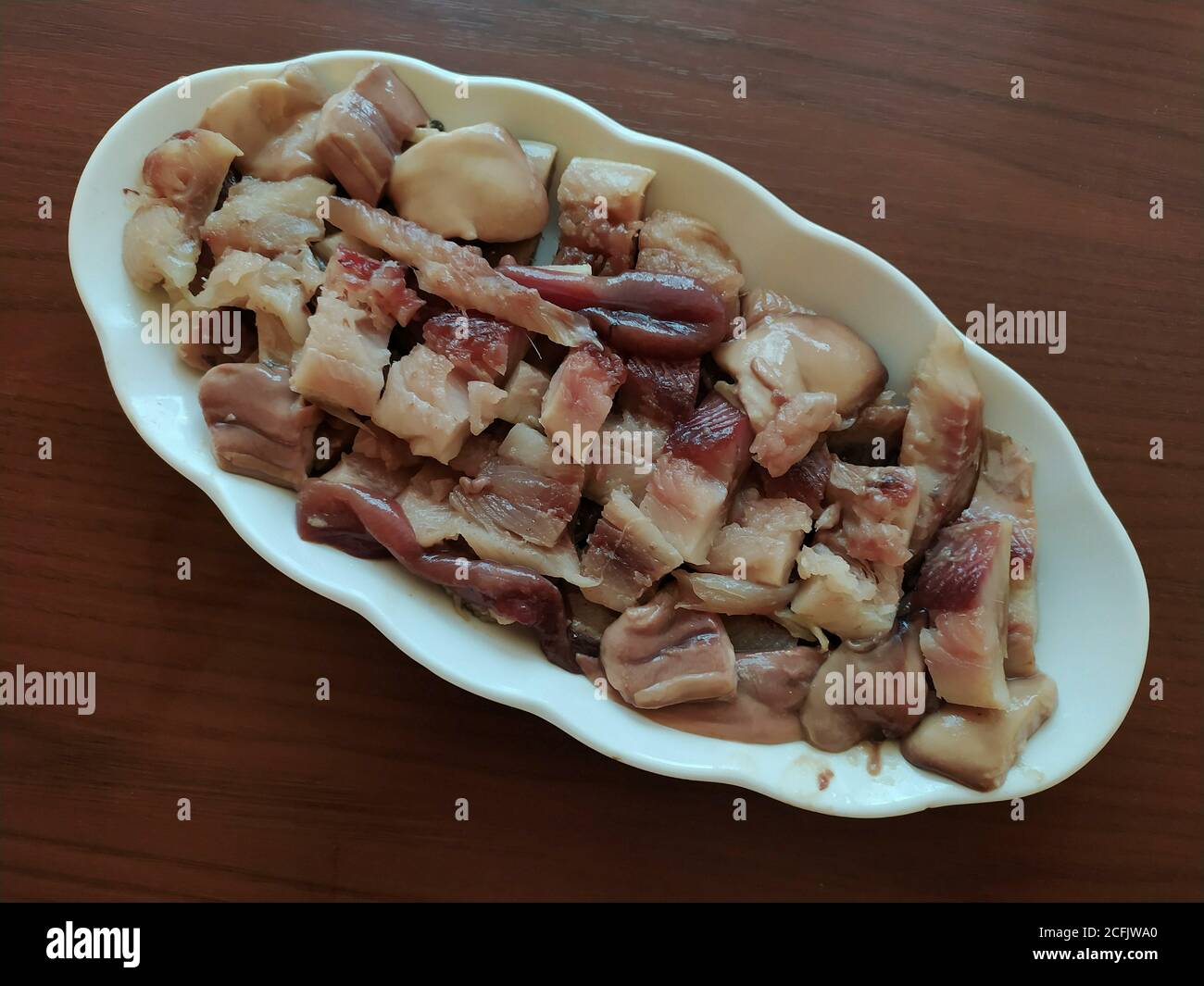 Herring, a dish with chopped herring Stock Photo Alamy