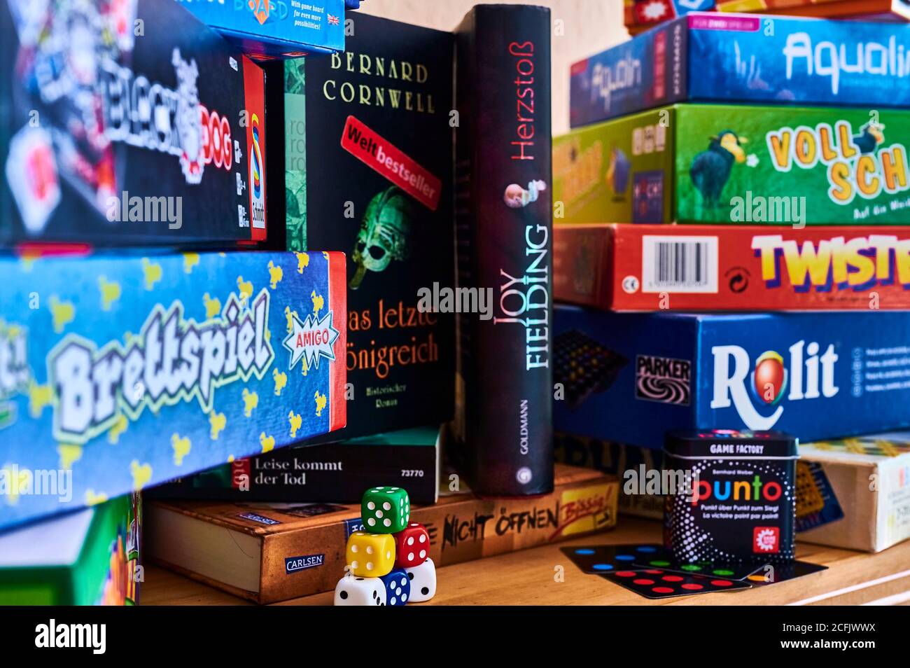 Berlin, Germany September 6, 2020 Books and many different packs of