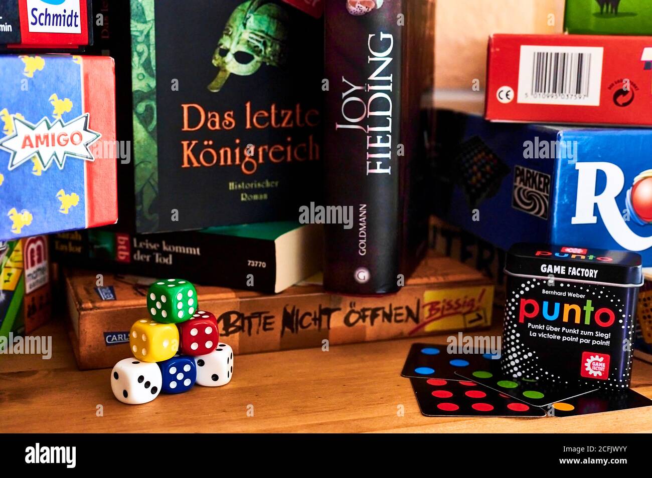 Berlin, Germany September 6, 2020 Books and many different packs of