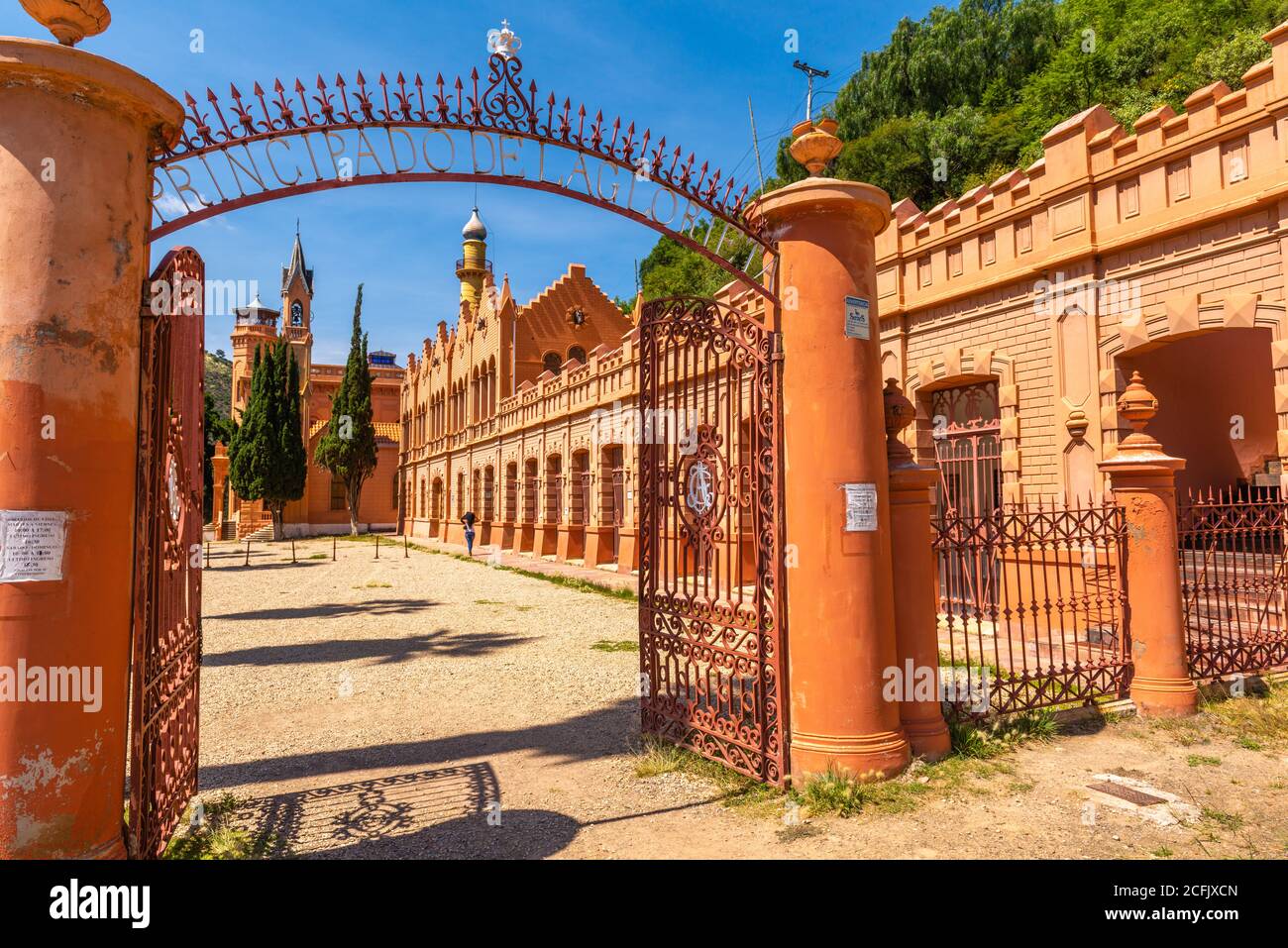 Palace Castillo de la Glorieta place built in 1890s by a minining baro, architectural mishmash, Sucre, Bolivia, Chuquisaca, Bolivia, Latin America Stock Photo