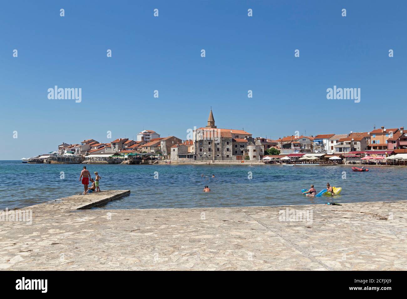 beach, Umag, Istria, Croatia Stock Photo