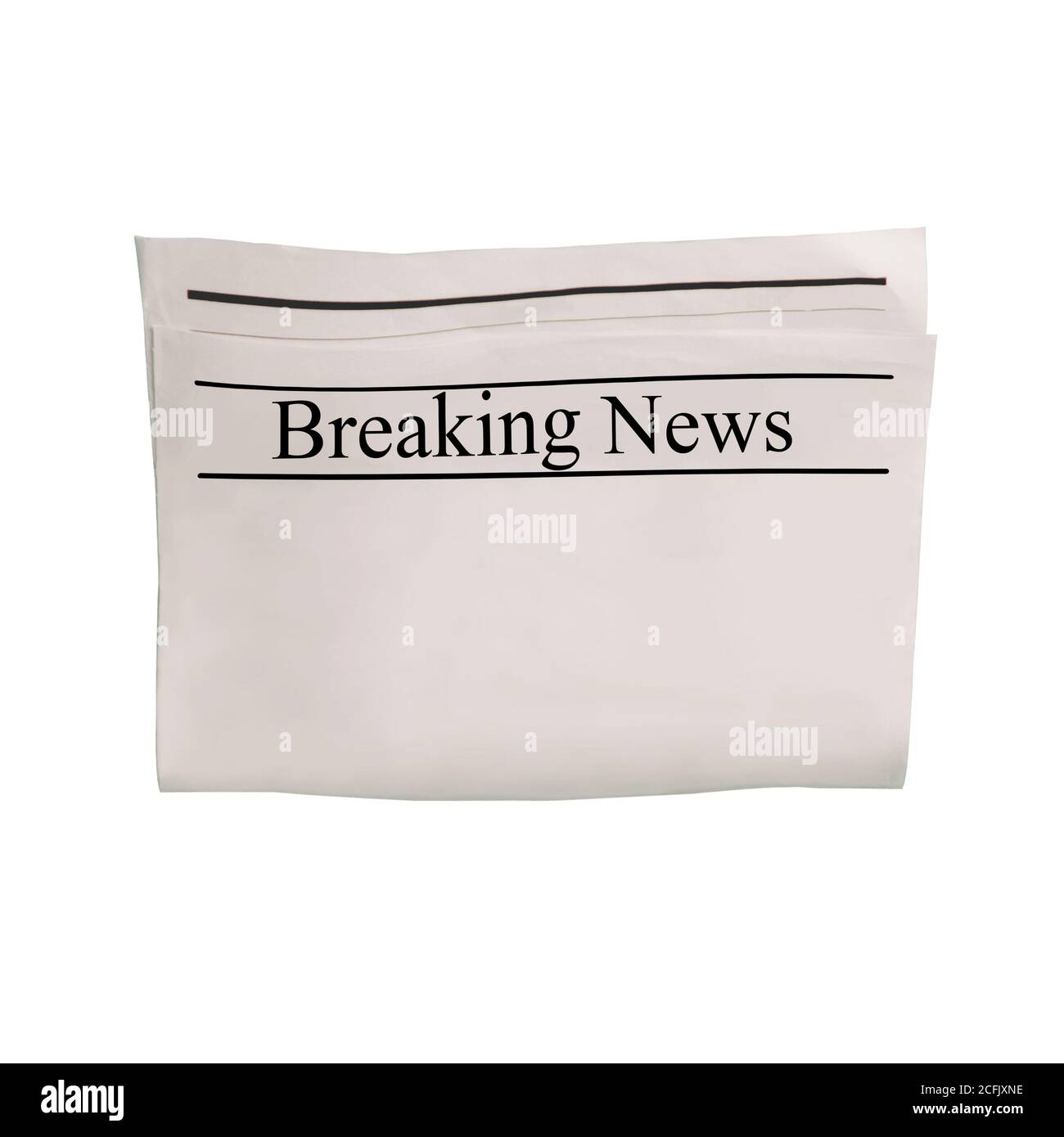 Mockup Of Breaking News Newspaper Blank With Unreadable Text Isolated On White Background News Paper With Headline Vintage Old Gray Beige Sepia Gru Stock Photo Alamy