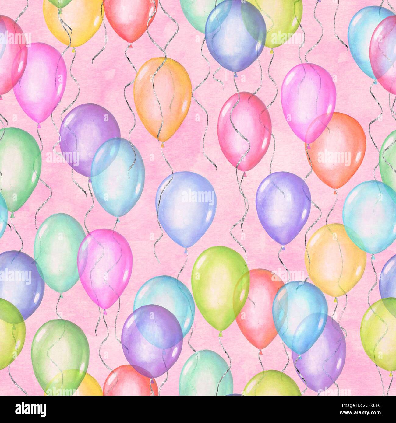 Flower Balloons Watercolor Light Background with Sparkles and Snow Detailed  8k · Creative Fabrica