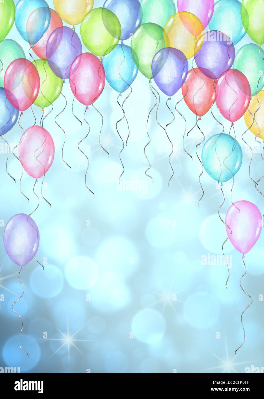 Happy holiday background. Watercolor hand drawn festive template for