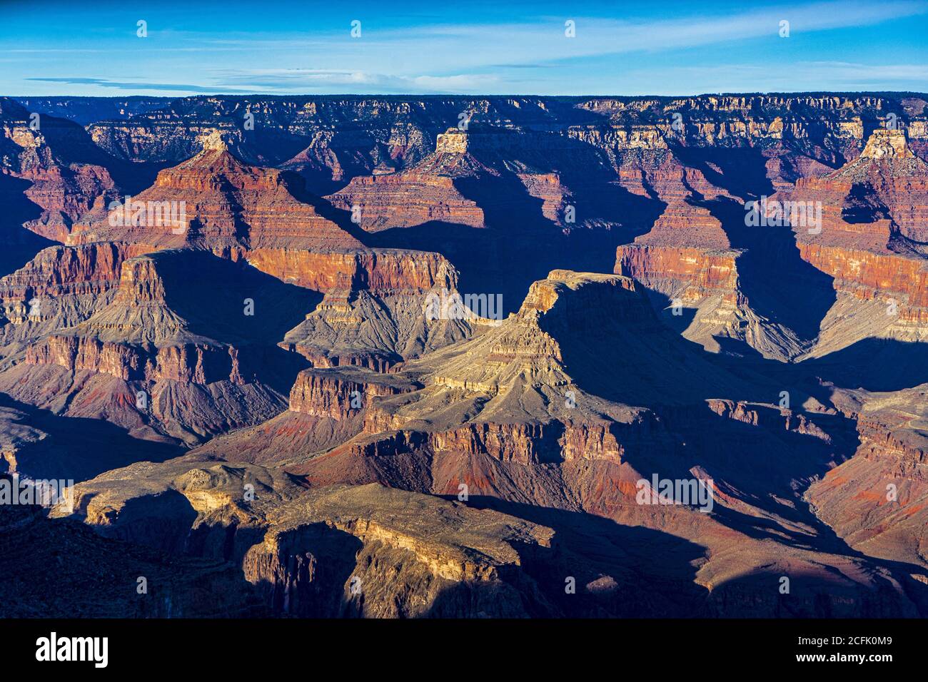 The buttes of the Grand Canyon at sunset Stock Photo Alamy