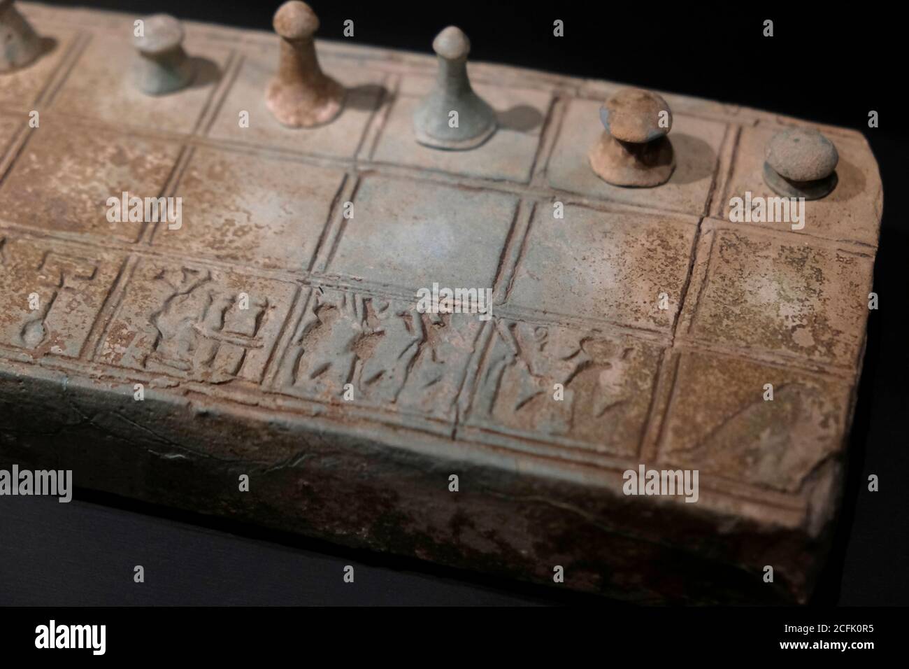 board game from ancient Egypt made out of stone Stock Photo Alamy