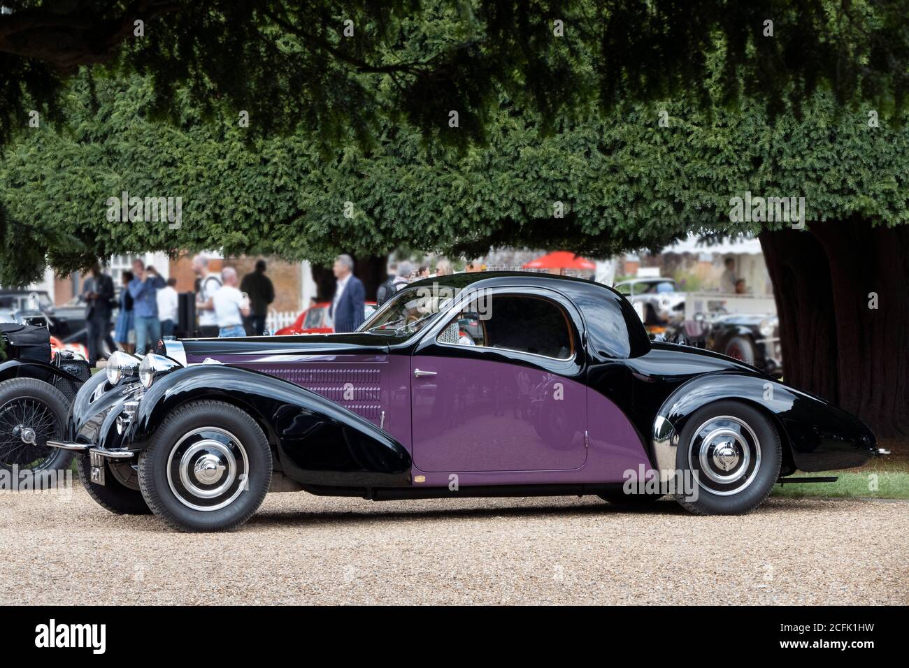 1938 Bugatti Type 57 Atalanta Coupe by Gangloff at the Hampton Court Concours 2020 Stock Photo
