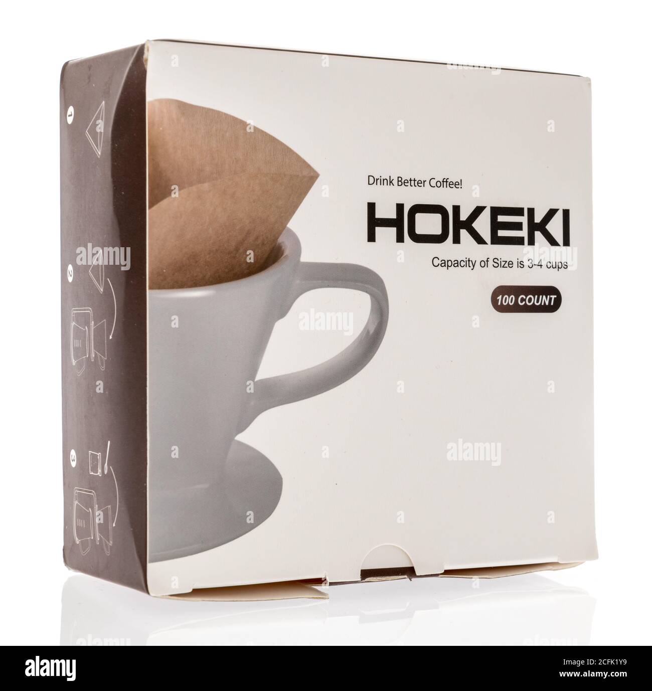 Coffee filters hi-res stock photography 