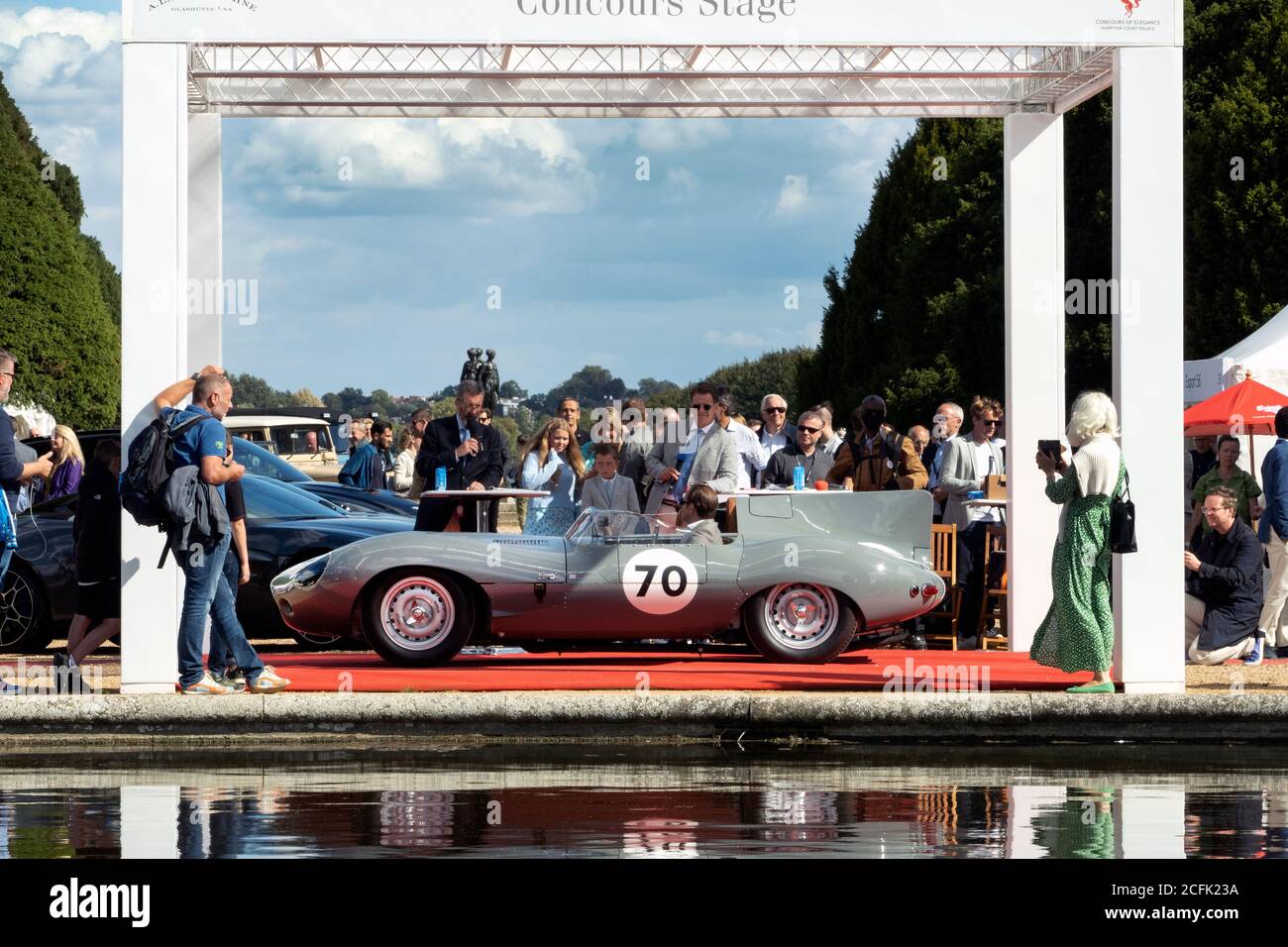 Jaguar D Type at the Hampton Court Concours 2020 Stock Photo