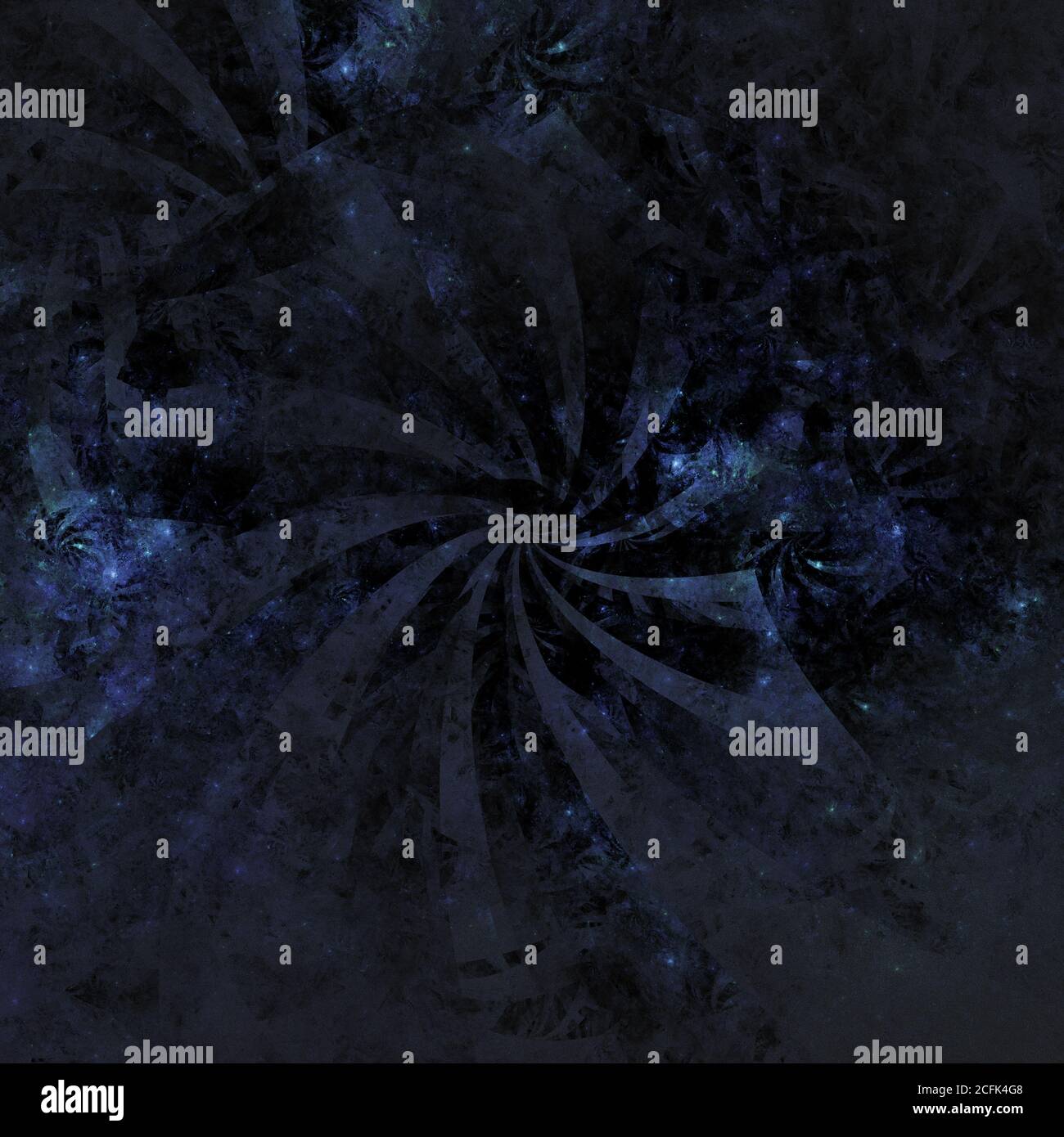 Abstract shiny blue computer generated fractal background Stock Photo