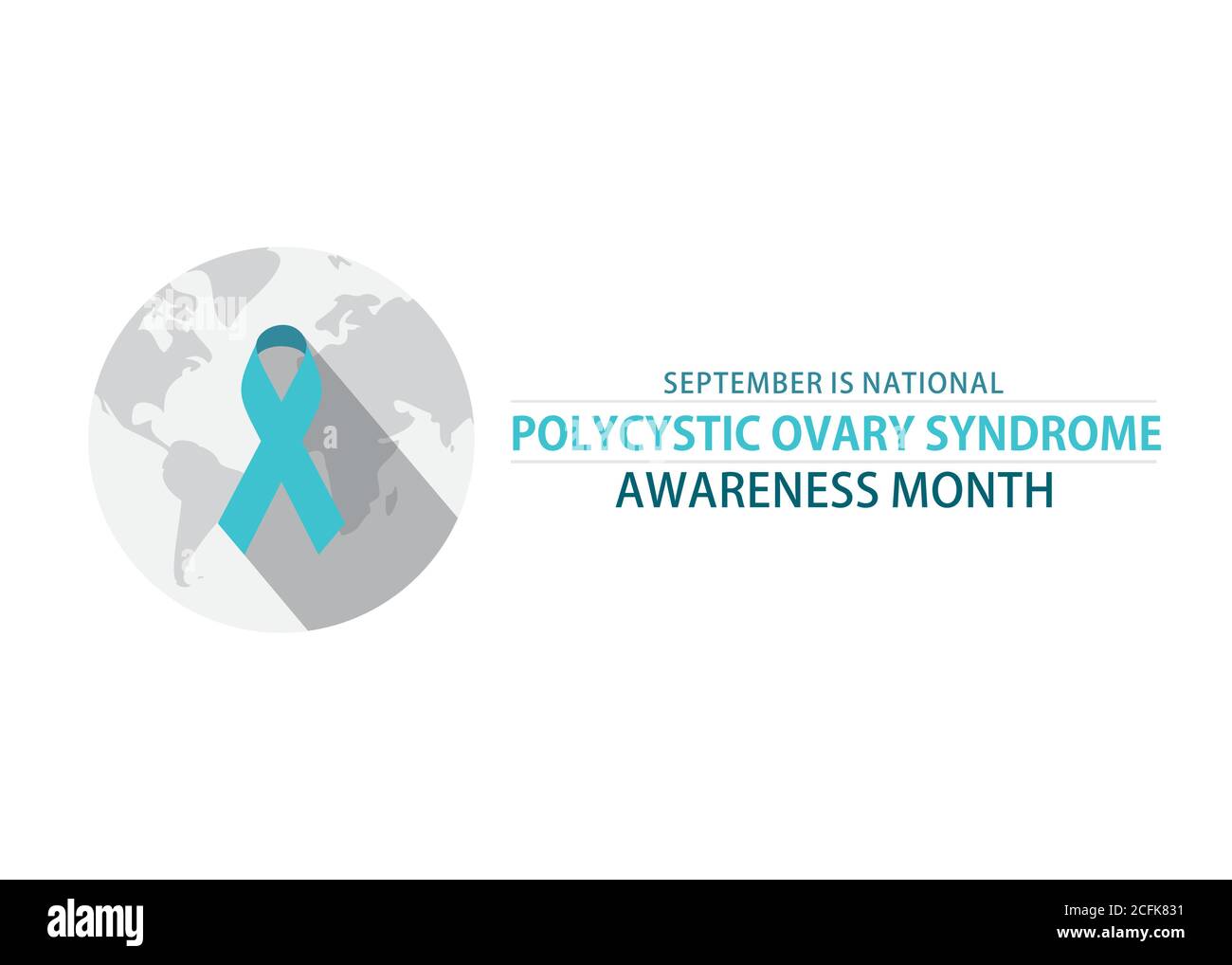 vector illustration of Polycystic Ovary Syndrome Awareness Month poster ...