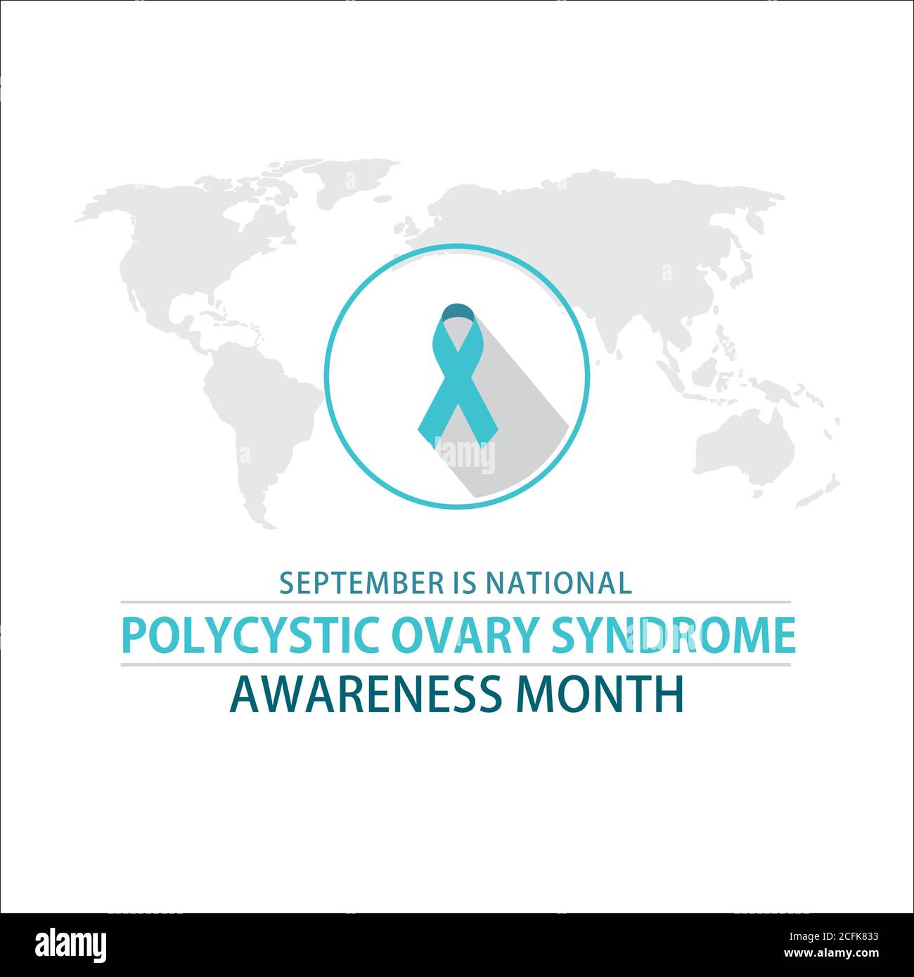 vector illustration of Polycystic Ovary Syndrome Awareness Month poster ...