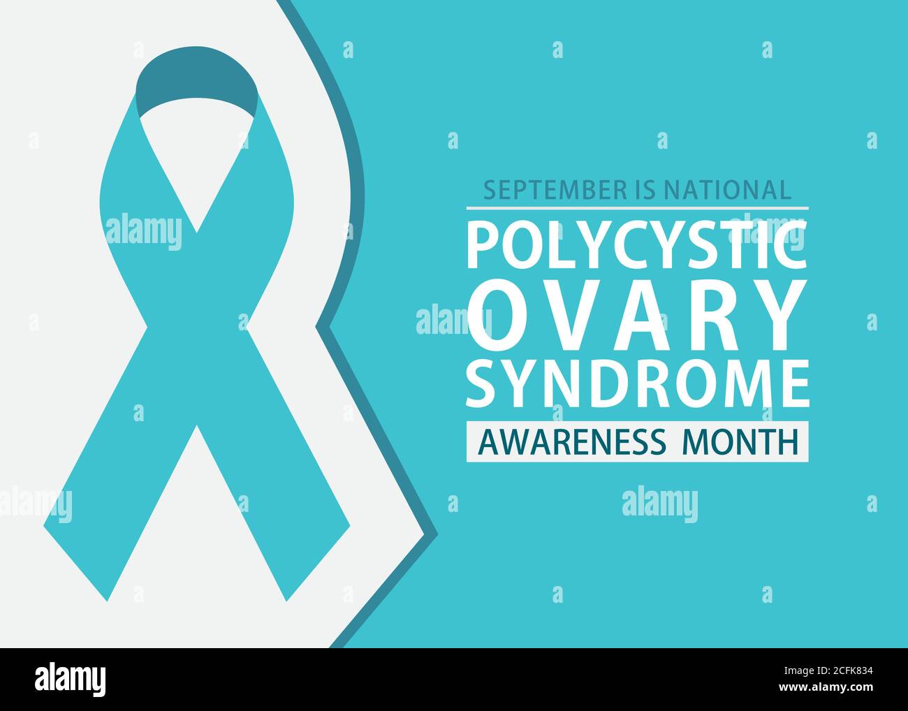 vector illustration of Polycystic Ovary Syndrome Awareness Month poster ...