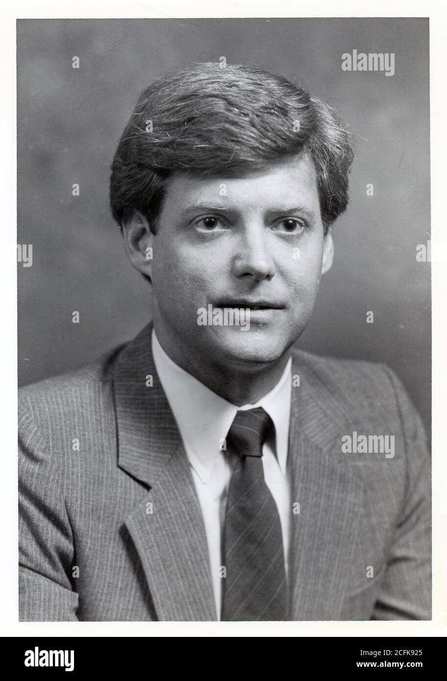 Formal business portrait of young businessman, 1980, USA Stock Photo