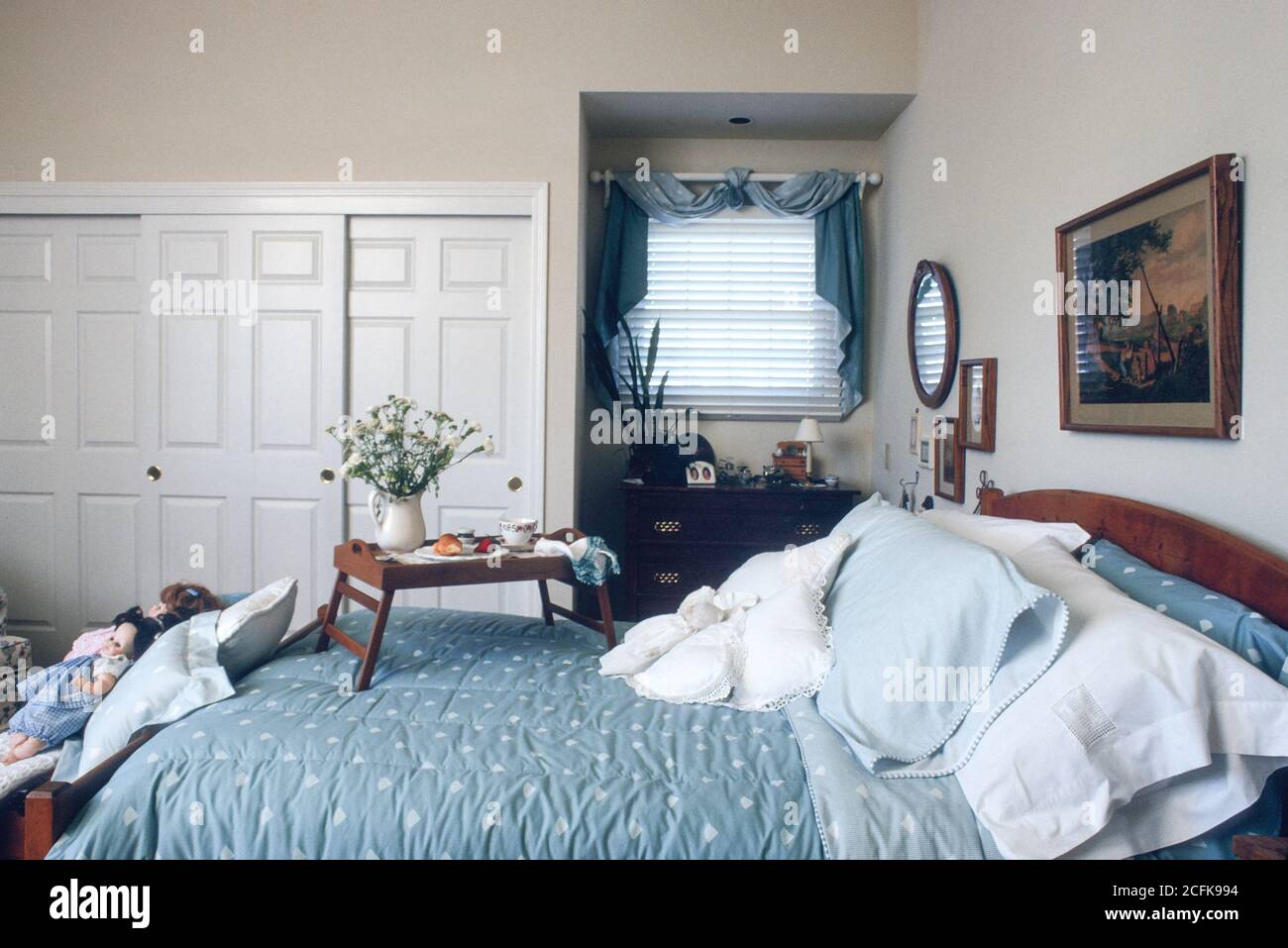 Designer 1990s bedroom, California, USA Stock Photo Alamy
