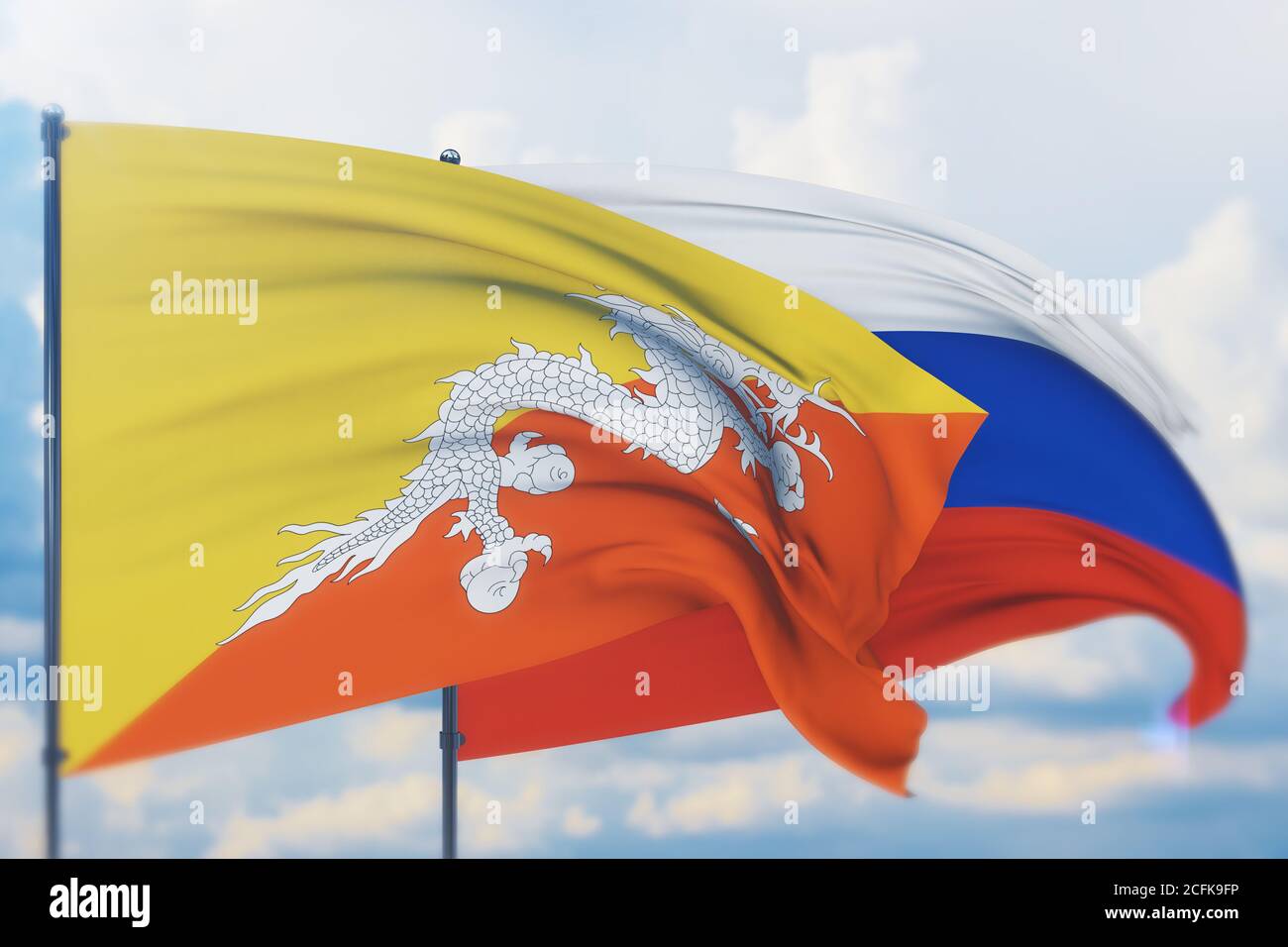 Russia bhutan flag hi-res stock photography and images - Alamy