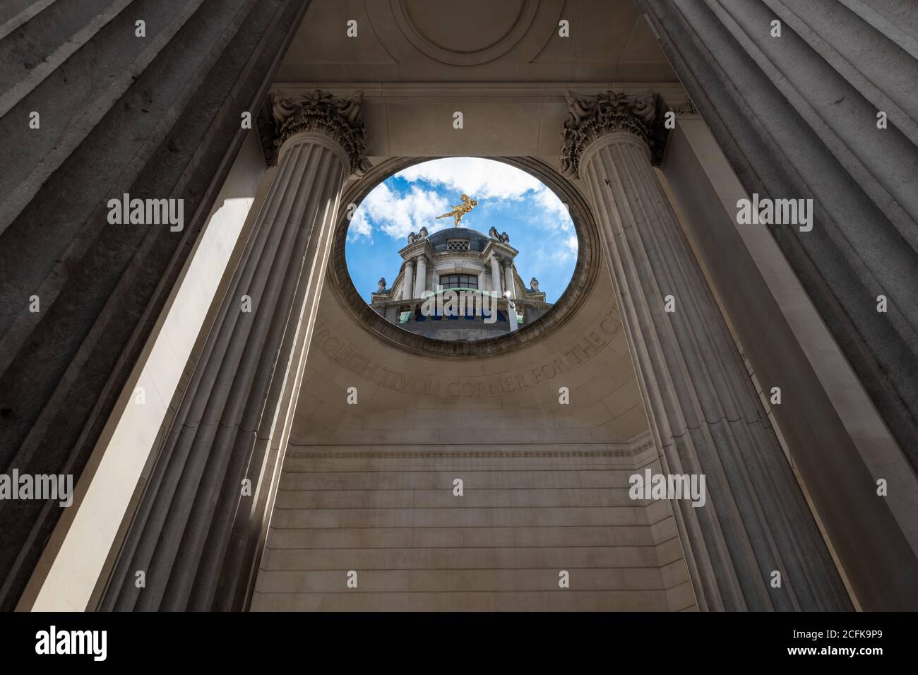 Tivoli Corner, a pedestrian passage way which part of the Bank of England building. Stock Photo