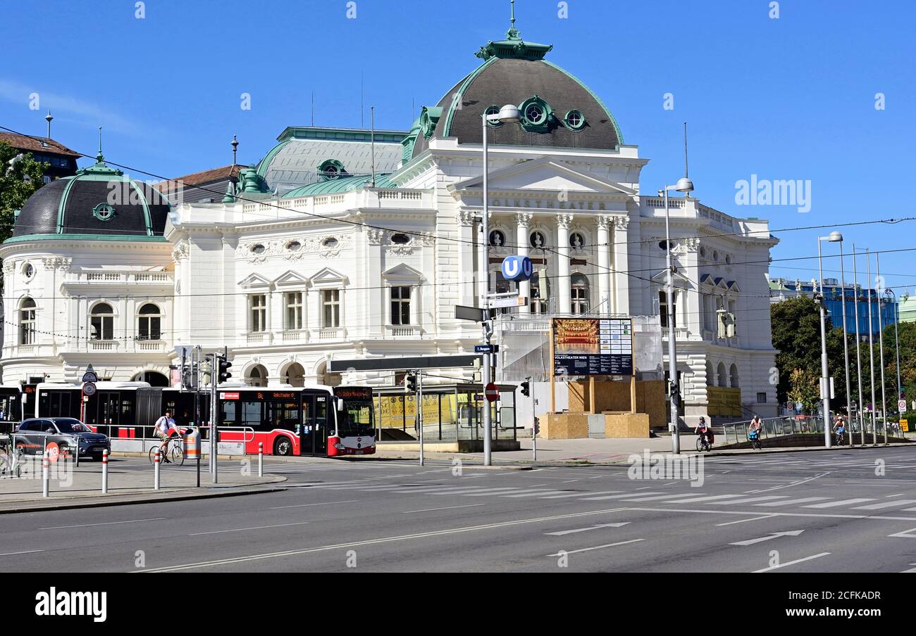 Vienna, Austria. The Volkstheater formerly the German Volkstheater in Vienna Stock Photo