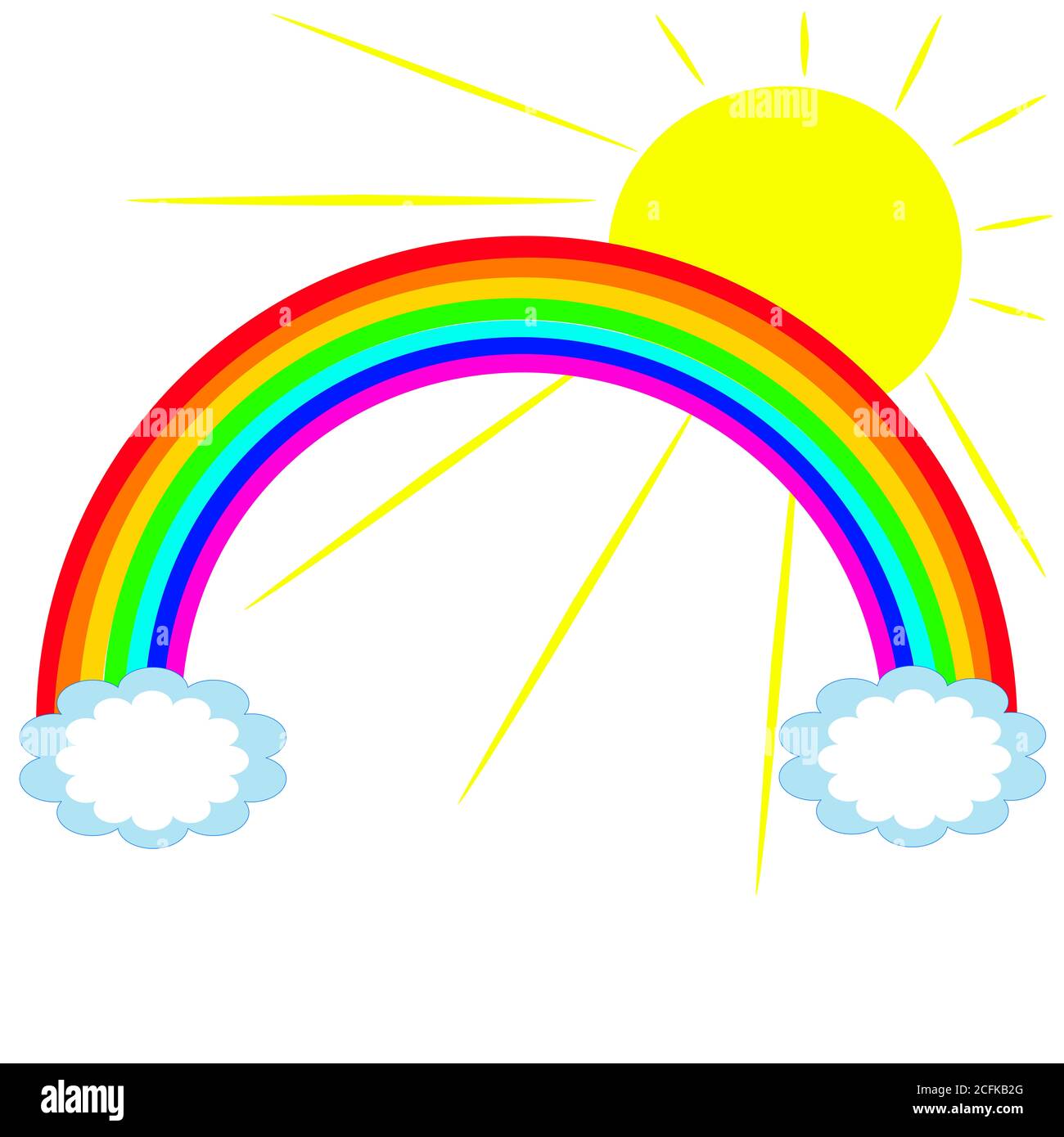 An Illustration of a colorful rainbow Stock Photo
