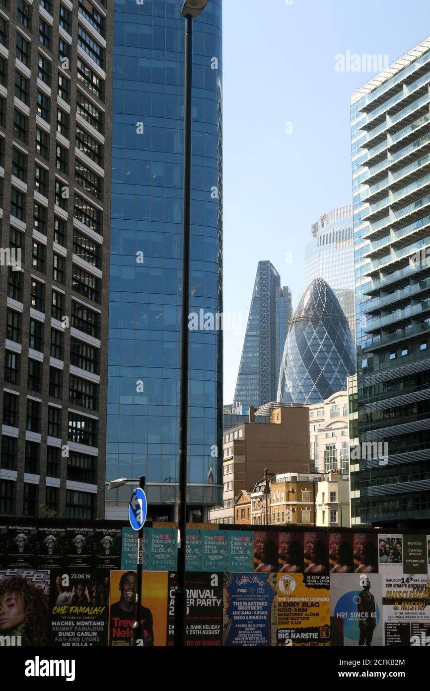 London view of City's skyscrapers Stock Photo