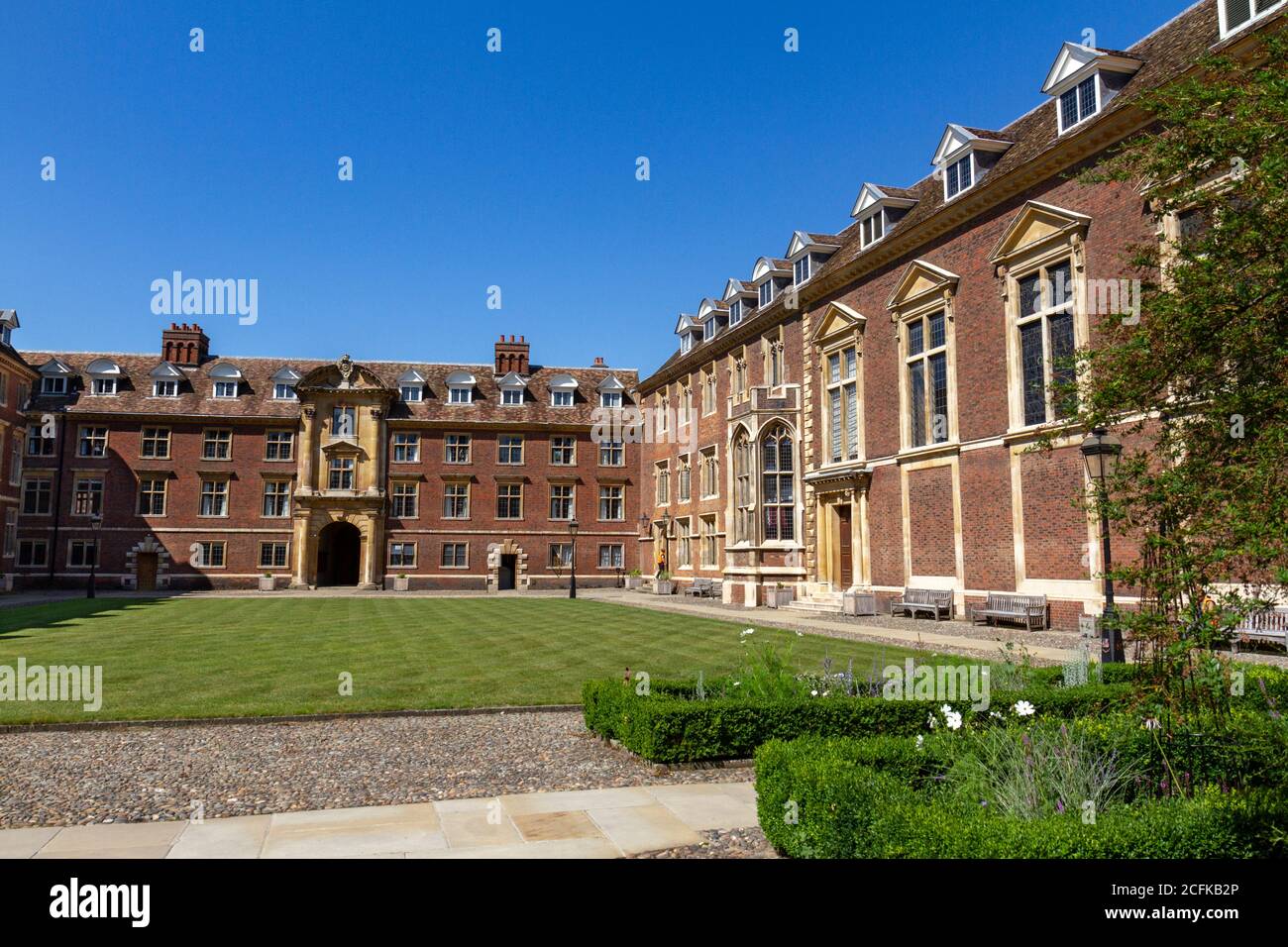 Main Court, St Catharine's College, University of Cambridge, Cambridge, Cambridgeshire, UK. Stock Photo