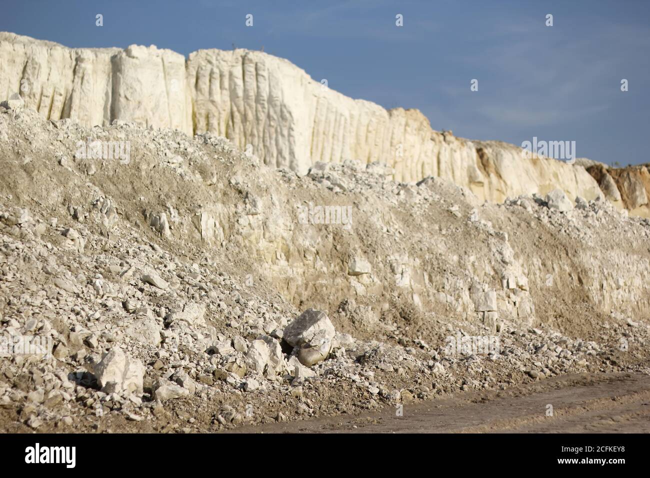Industrial sand quarry. Sand pit. Sand special for construction
