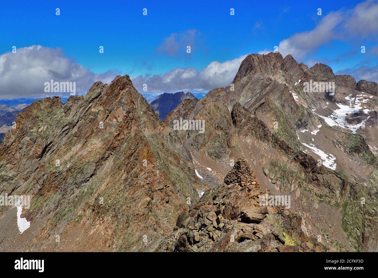 Scenic view of Argentera and Nasta summits in Alpi Marittime, Italy Stock Photo
