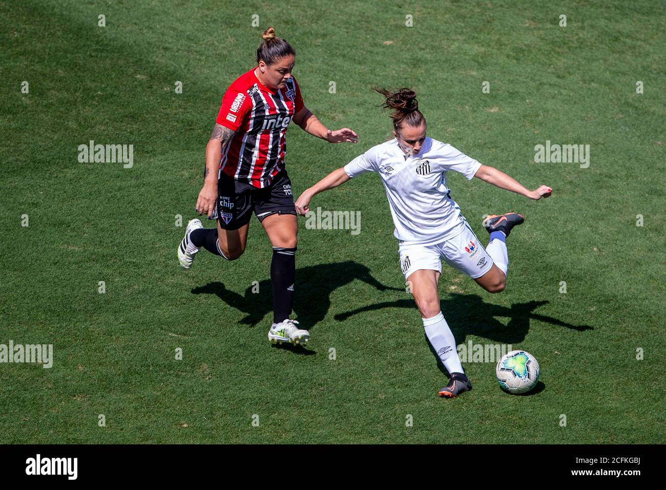 Barueri, Brazil. 06th Sep, 2020. Bid during the game between Santos and ...