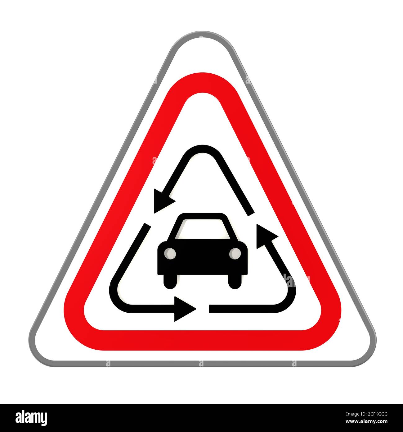 Car Recycling Sign Black Car Symbol And Black Arrows Arranged In A