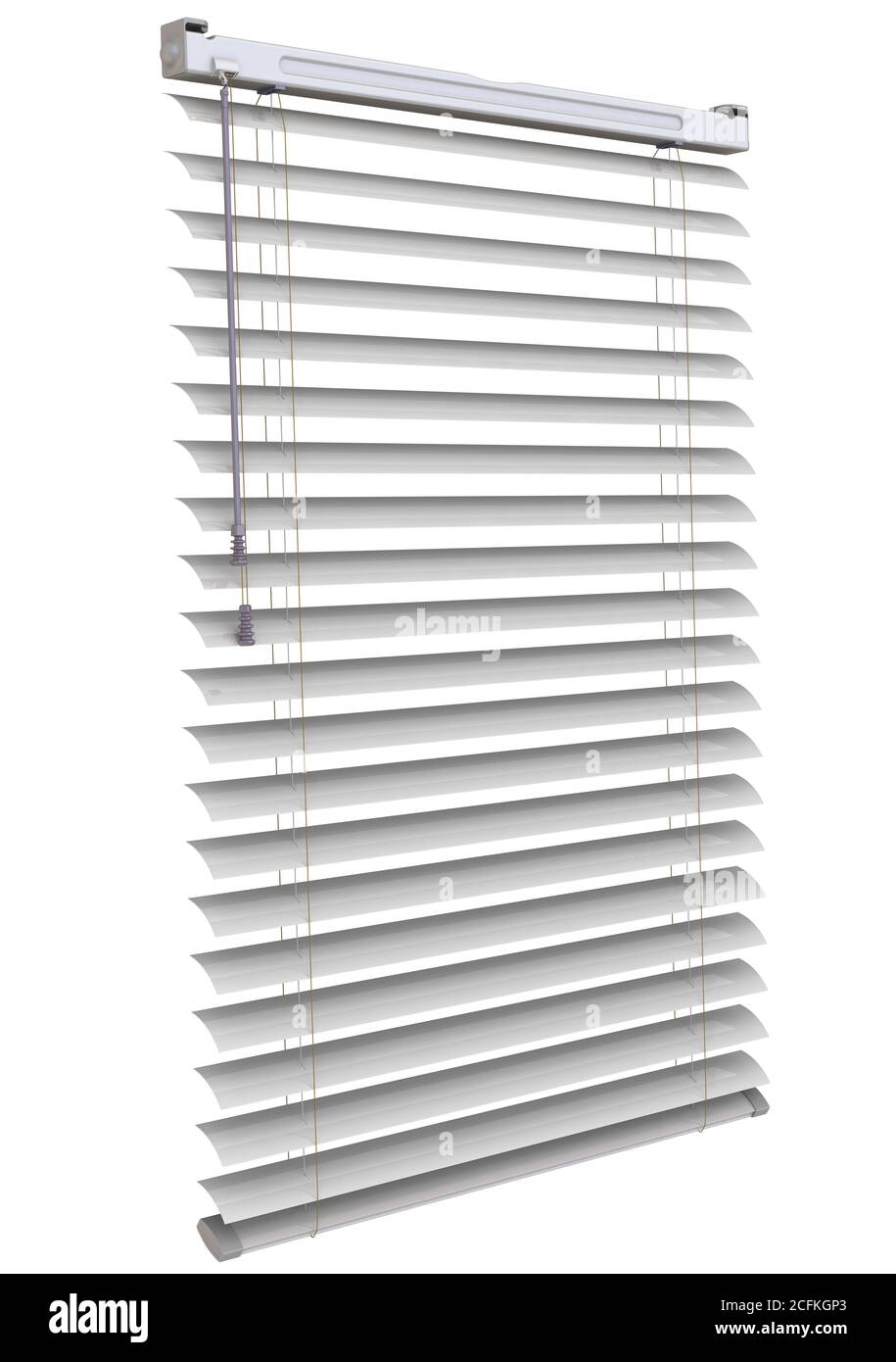 Jalousie. The one blinds isolated on white background. 3D illustration Stock Photo