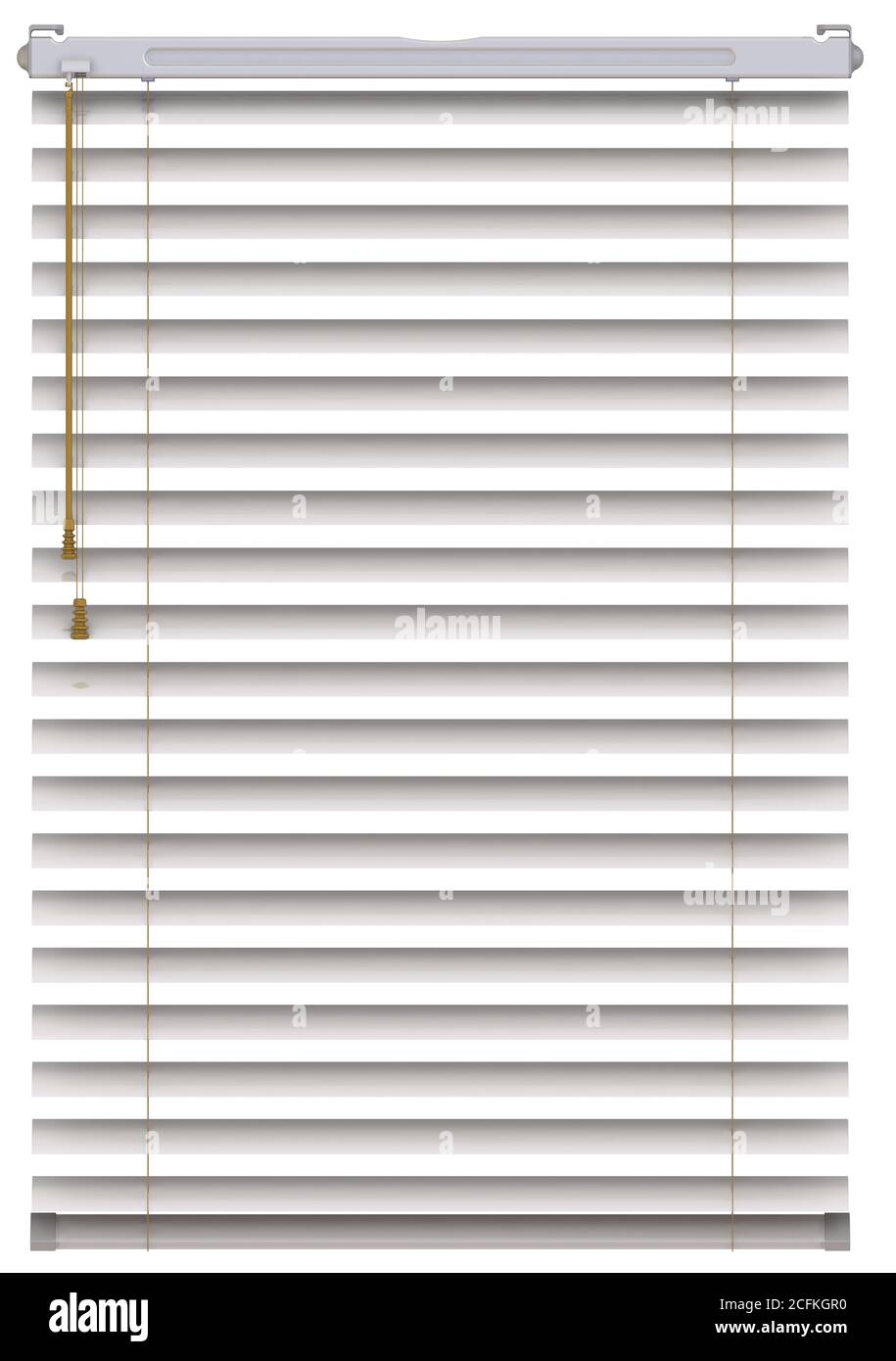 Jalousie. The one blinds isolated on white background. 3D illustration Stock Photo