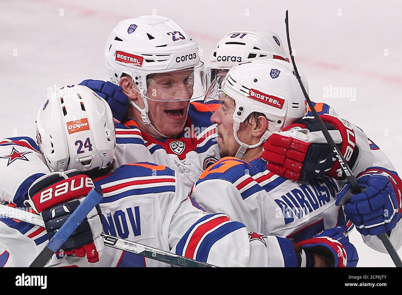 Kazan Russia 6th Sep 2020 Hc Ska St Petersburg S Vasily Tokranov Joonas Kemppainen Linden Vey And