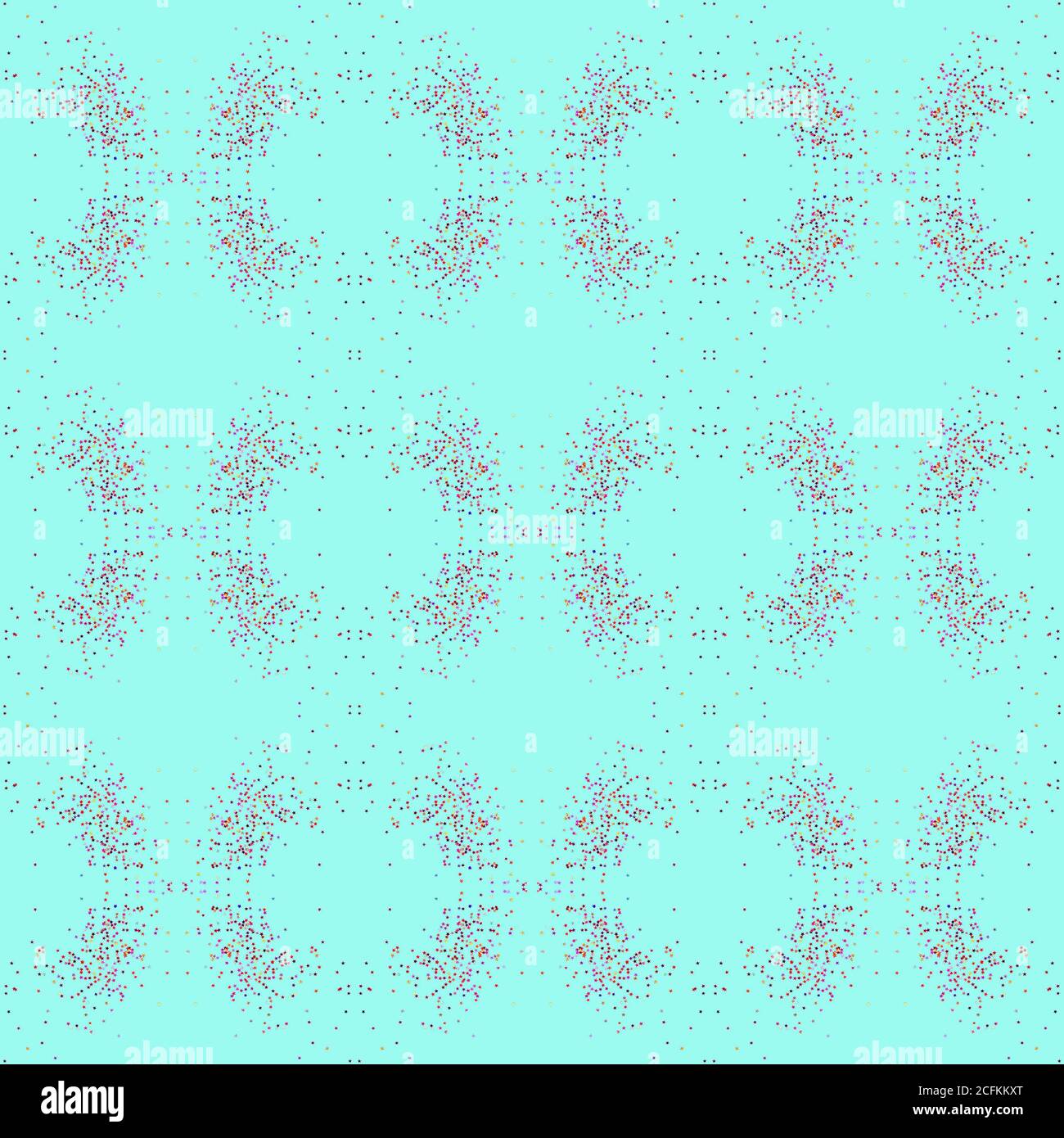 Turquoise Pattern Stars seamless pattern of shiny multi-colored confetti stars on a turquoise ...