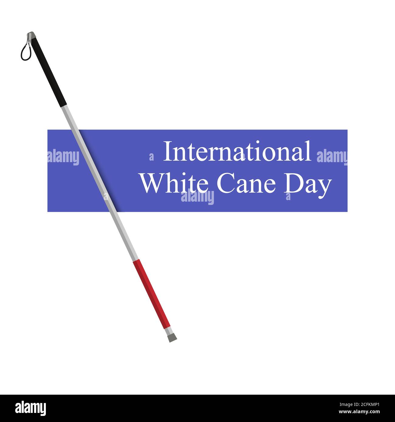 White Cane Safety Day vector ill Stock Vector