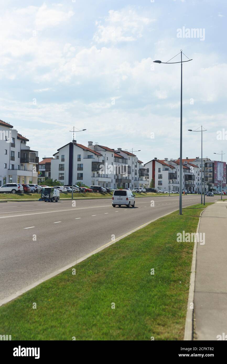 Russia, Sochi, Krasnodar region-June 06.2017: New microdistrict of low-rise buildings in the Imereti lowland of the southern city Stock Photo