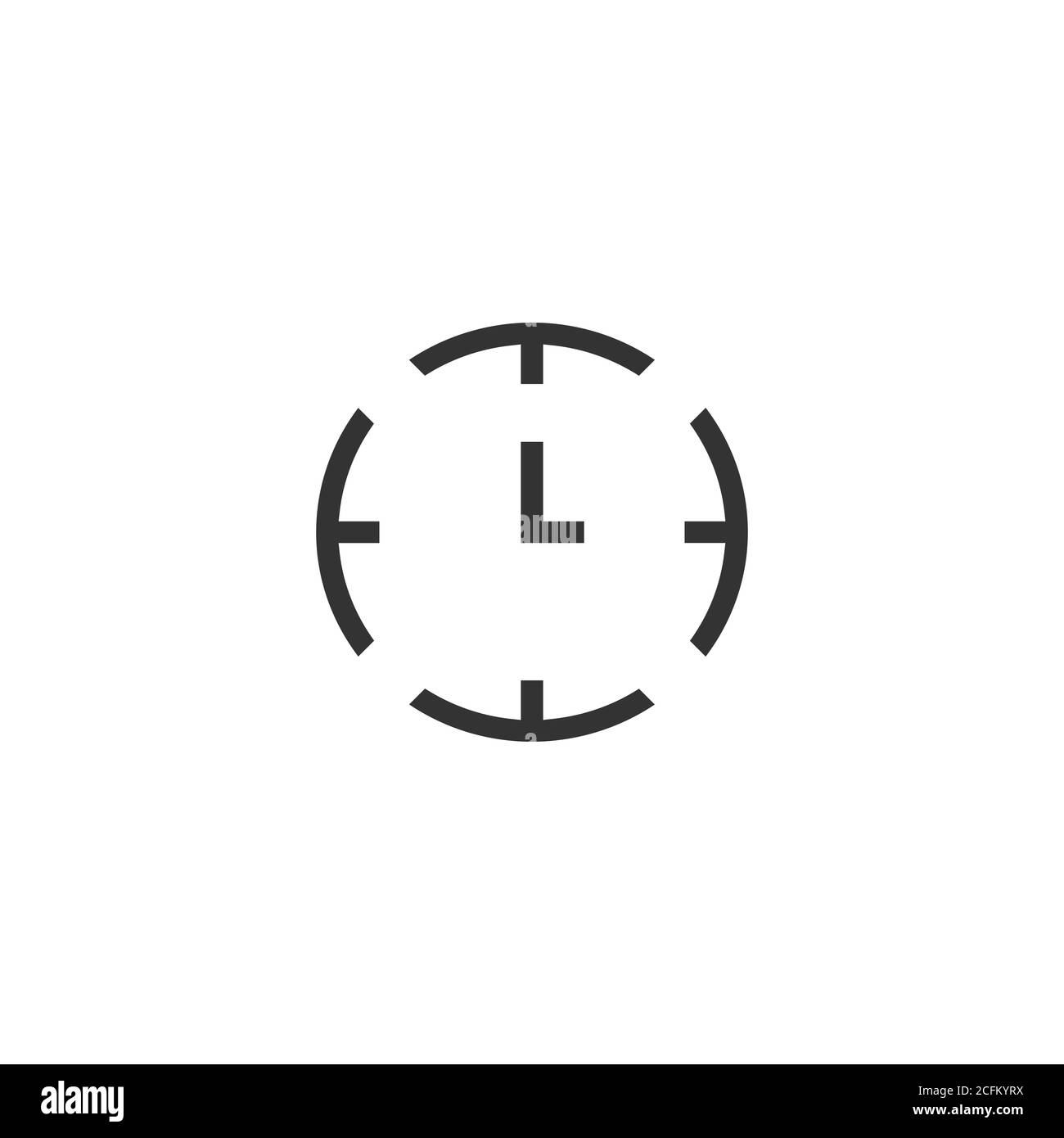 Simple clock watch icon. Stock vector illustration isolated on white background. Stock Vector