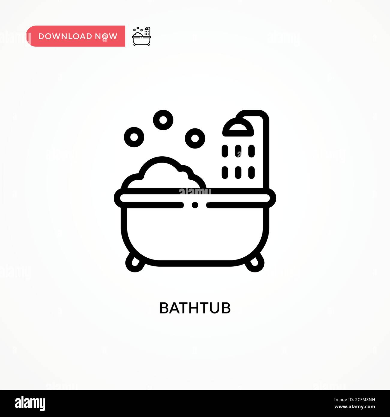 Bathtub vector icon. Modern, simple flat vector illustration for web ...