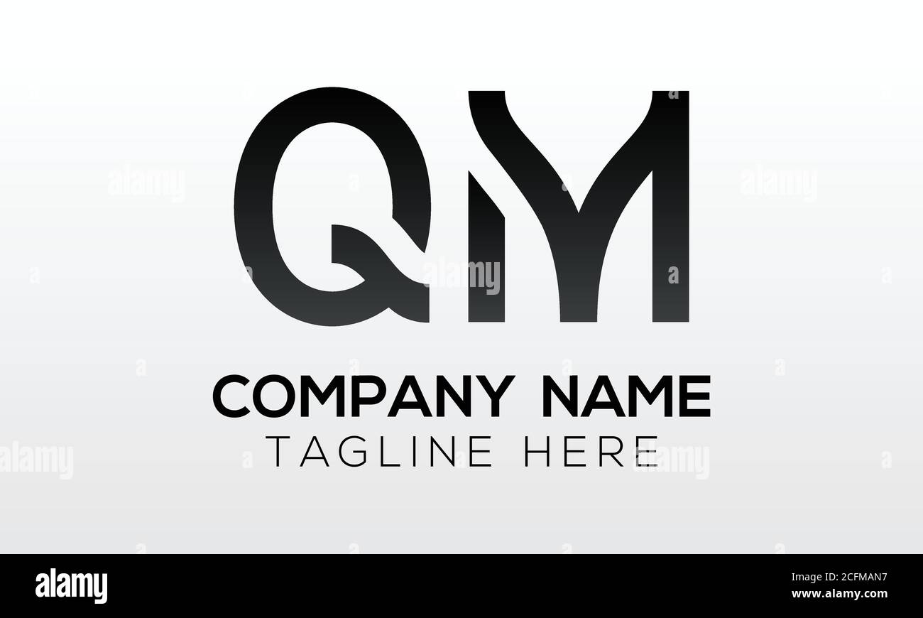 Initial letter QM logo design with modern business typography vector ...