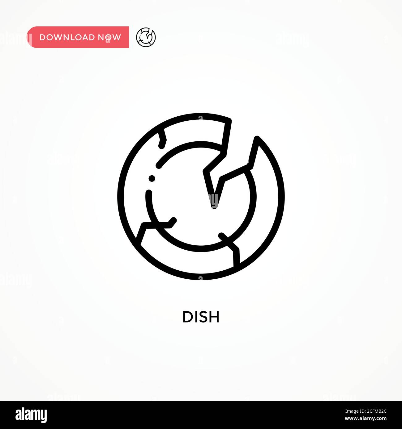 Dish vector icon. Modern, simple flat vector illustration for web site or mobile app Stock Vector