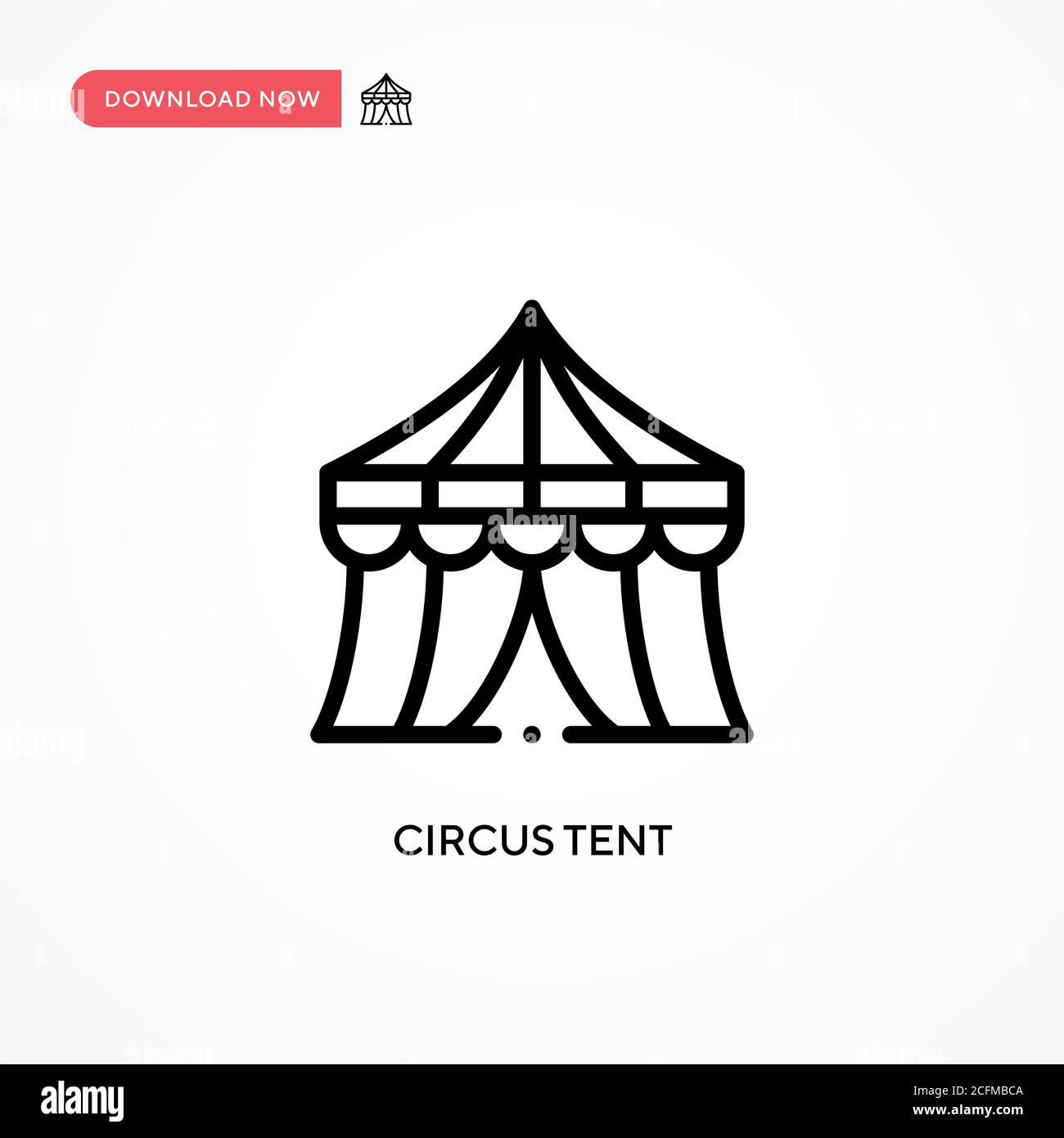 Circus tent vector icon. Modern, simple flat vector illustration for ...