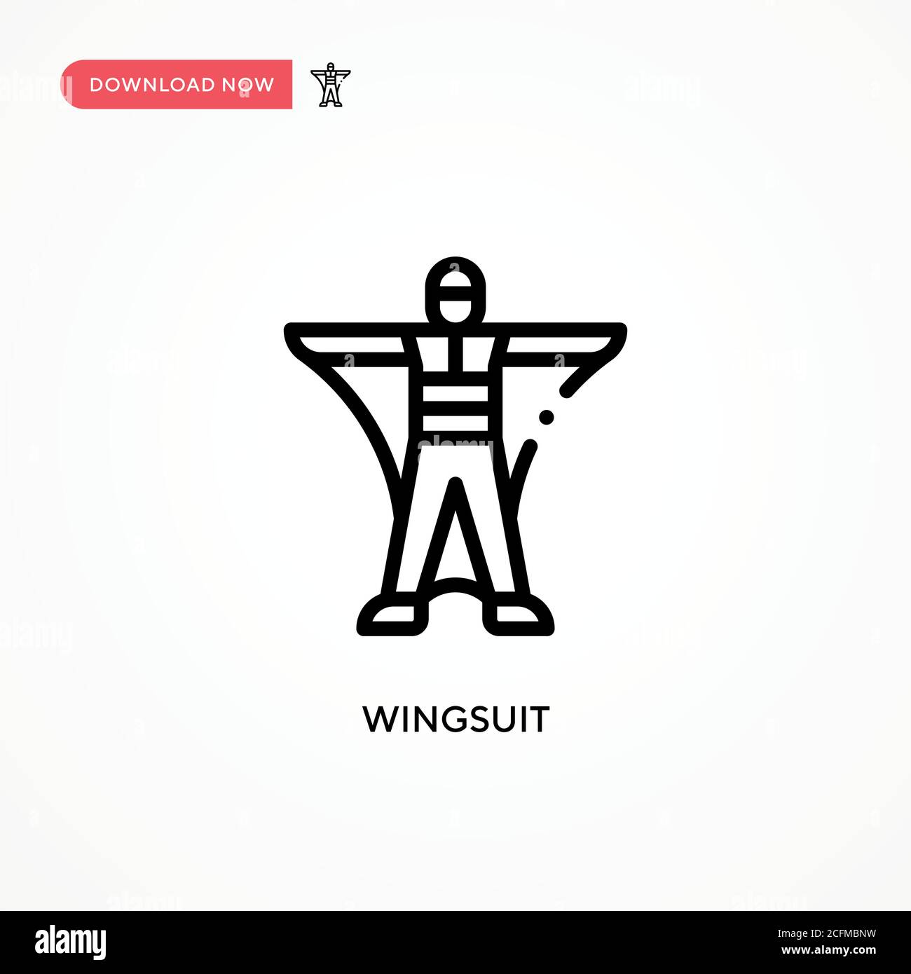 Wingsuit vector icon. Modern, simple flat vector illustration for web ...