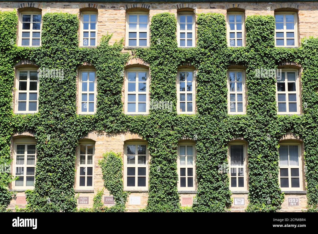 The ivy covered walls of Princeton University's Nassau Hall. Princeton, New Jersey,USA Stock Photo