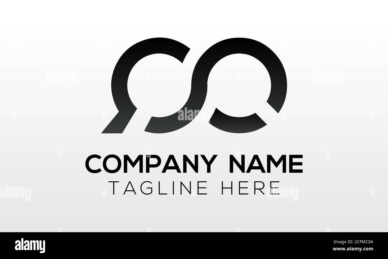 Initial letter QO logo design with modern business typography vector ...