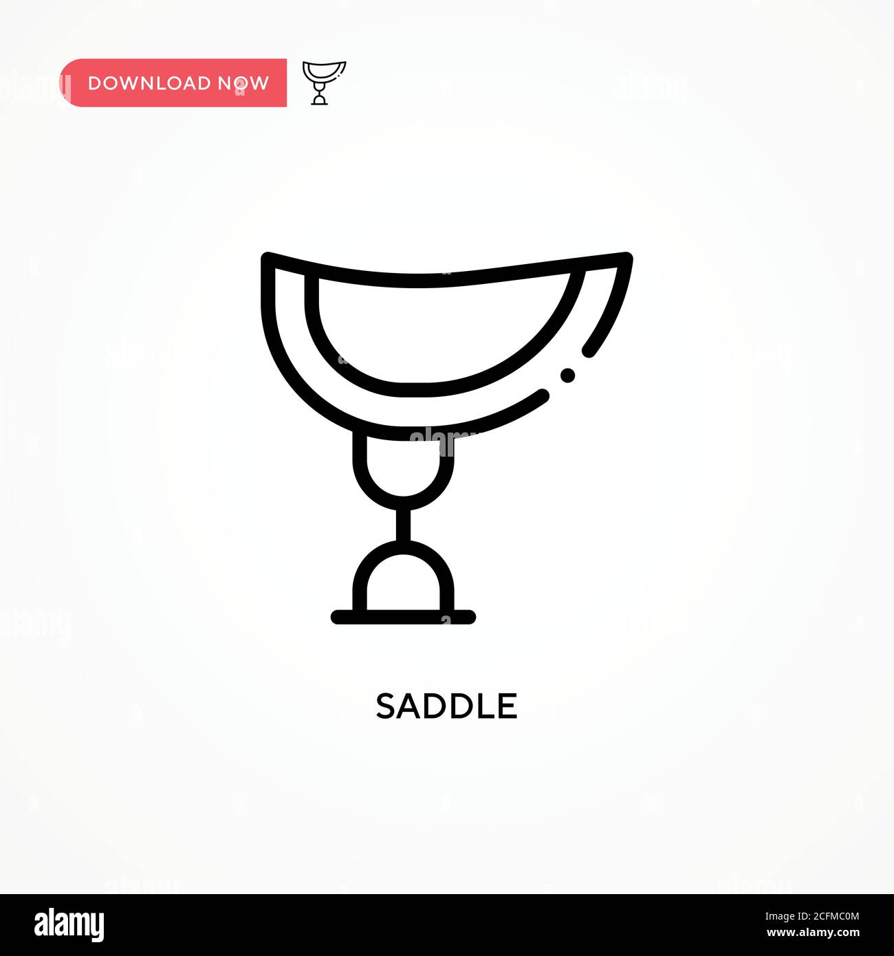 Saddle vector icon. Modern, simple flat vector illustration for web site or mobile app Stock Vector