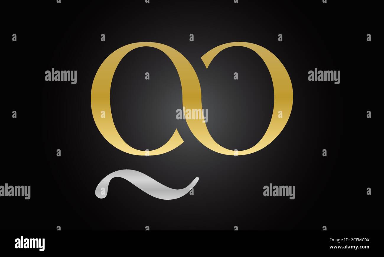 Initial letter QO logo design with modern business typography vector ...