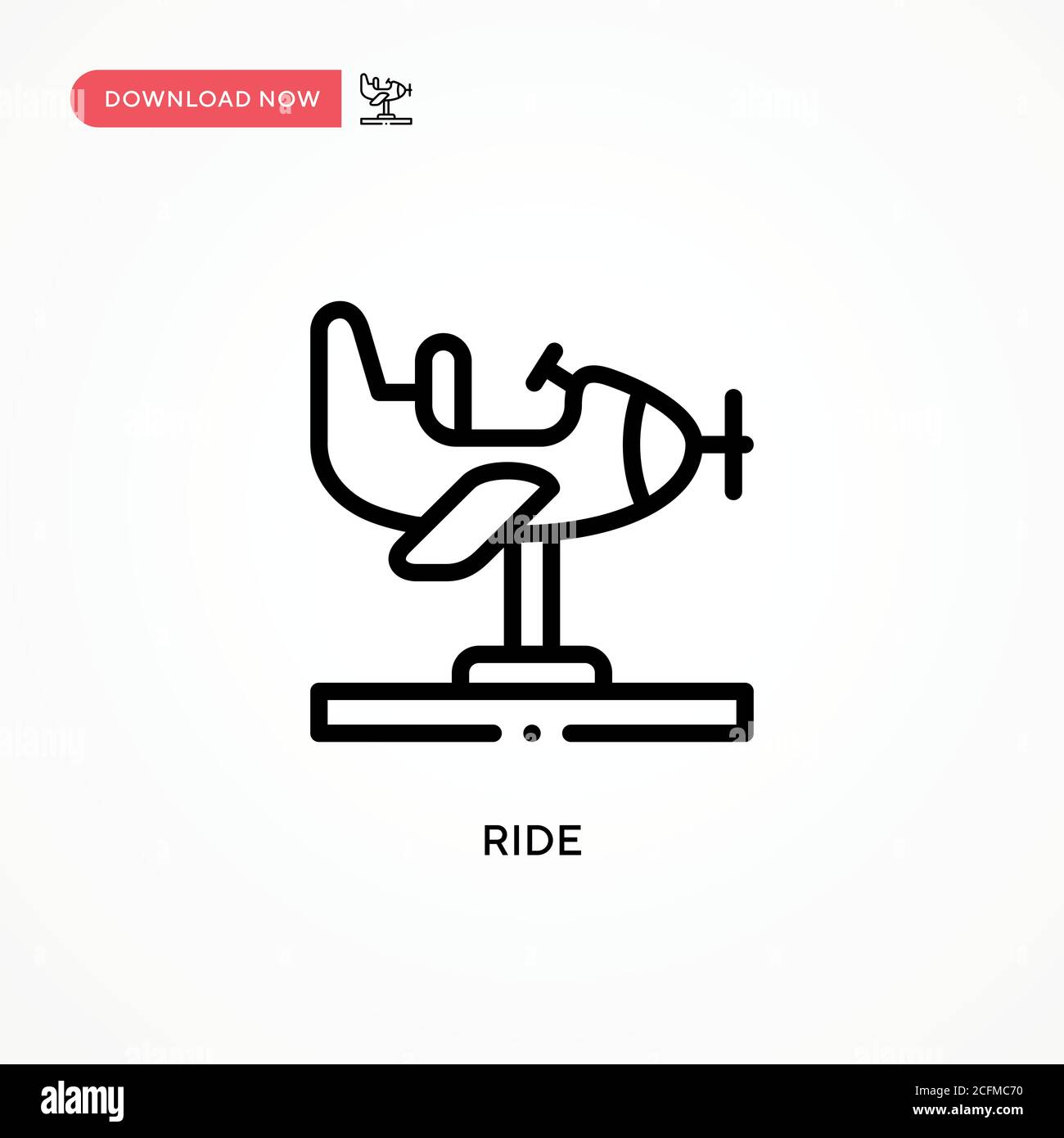 Ride vector icon. Modern, simple flat vector illustration for web site
