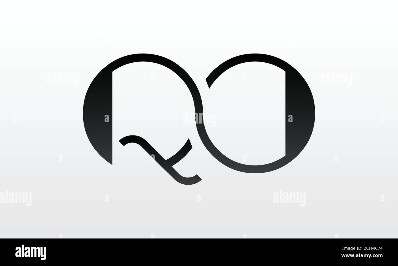 Initial letter QO logo design with modern business typography vector ...