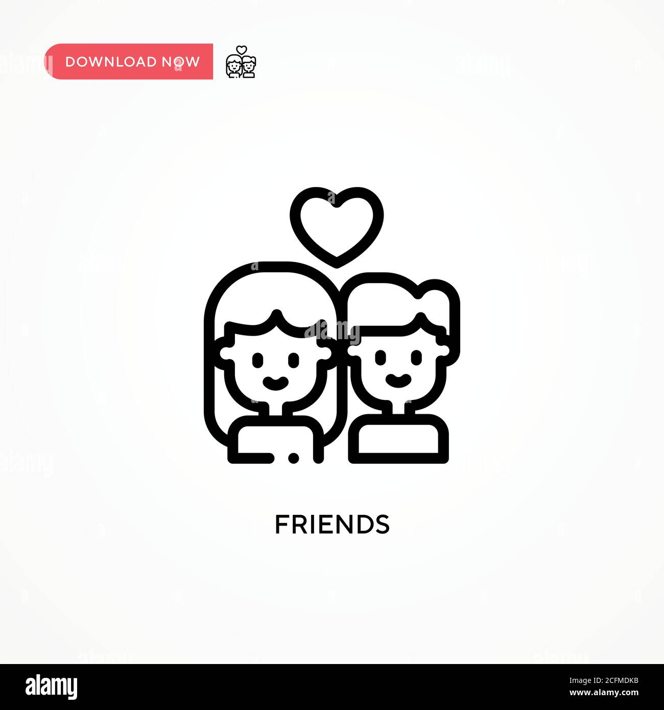 Friends vector icon. Modern, simple flat vector illustration for web ...